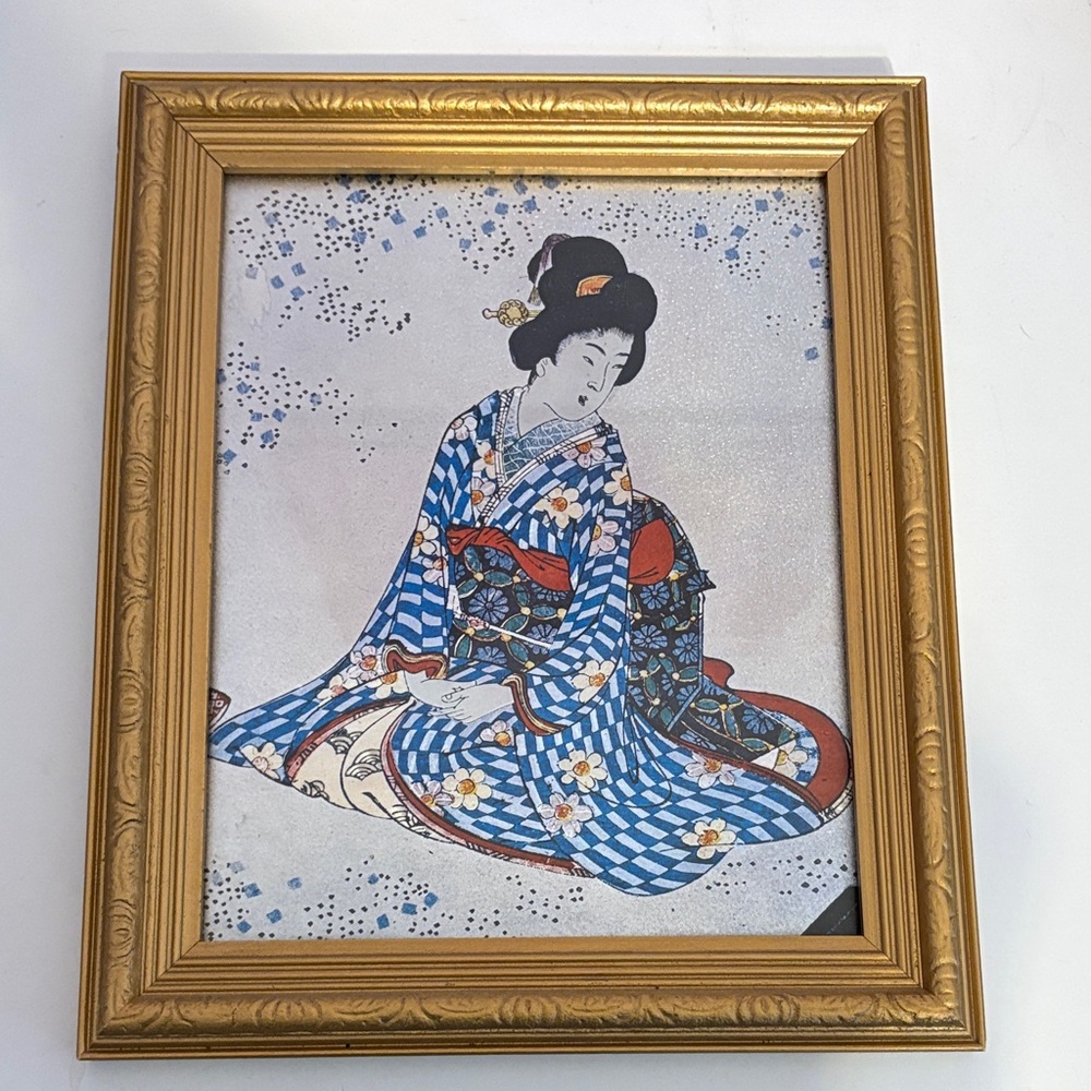Elegant Gold Framed Japanese Art Print